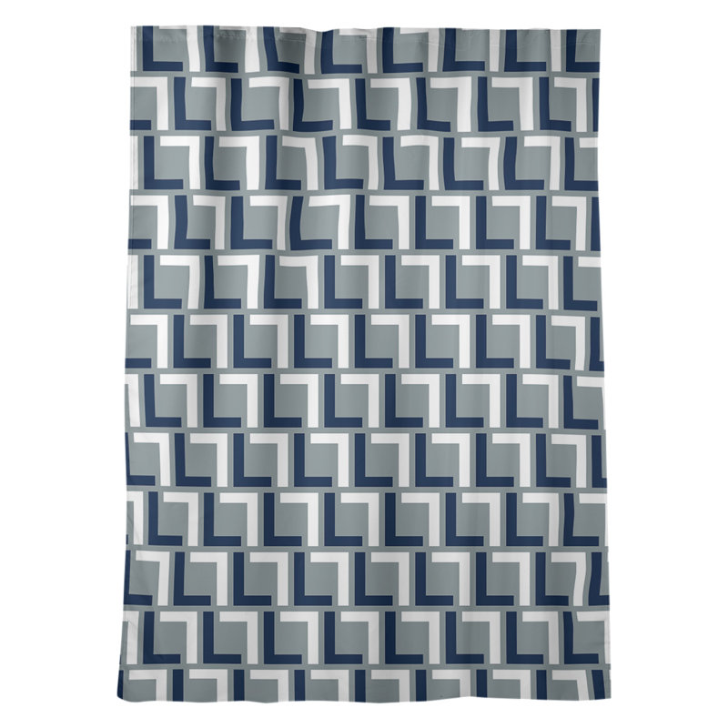 Rideau occultant et isolant avec passe-tringle Luxury, Football Plumeri bleu / blanc / argent