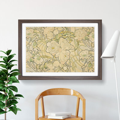 Peonies by Alphonse Mucha - Picture Frame Painting