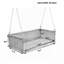 Lit double en bois massif d'extérieur classique en bois massif, cadre de balançoire en rotin de jardin avec longues cordes pour la piscine-1318169660