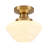 Beryl 1-Light Schoolhouse Opal Glass Mushroom Shaped Flush Mount Ceiling Light-35147686