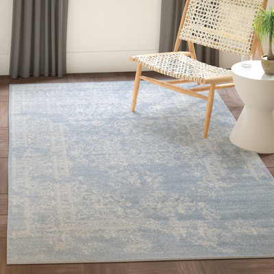 Nuss Oriental Slate/Ivory Area Rug