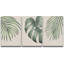 «Minimal Botanical Green Tropical Island Monstera Palm Tree Leaves», reproduction d'art sur toile 3 pièces-119398213-87392679-87392680