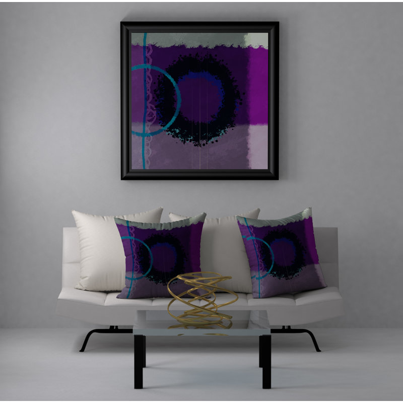 Abstract Reversible Throw Pillow, 18" H x 18" W