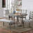 Gray Rectangular Solid Wood Dining table