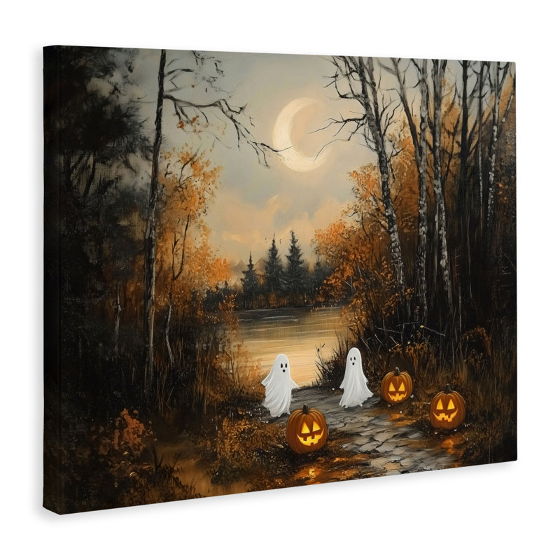 Automne, fantômes sur le lac, toile par Arlington Prints, H 24 po x l 30 po
