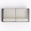Causeuse d'extérieur, finition noire MP1 avec coussin beige Bay