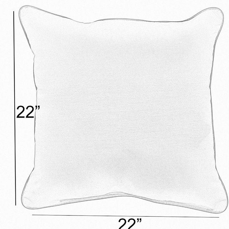 Striped Outdoor Reversible Throw Pillow, 22" x 22", Black/Brown/Black