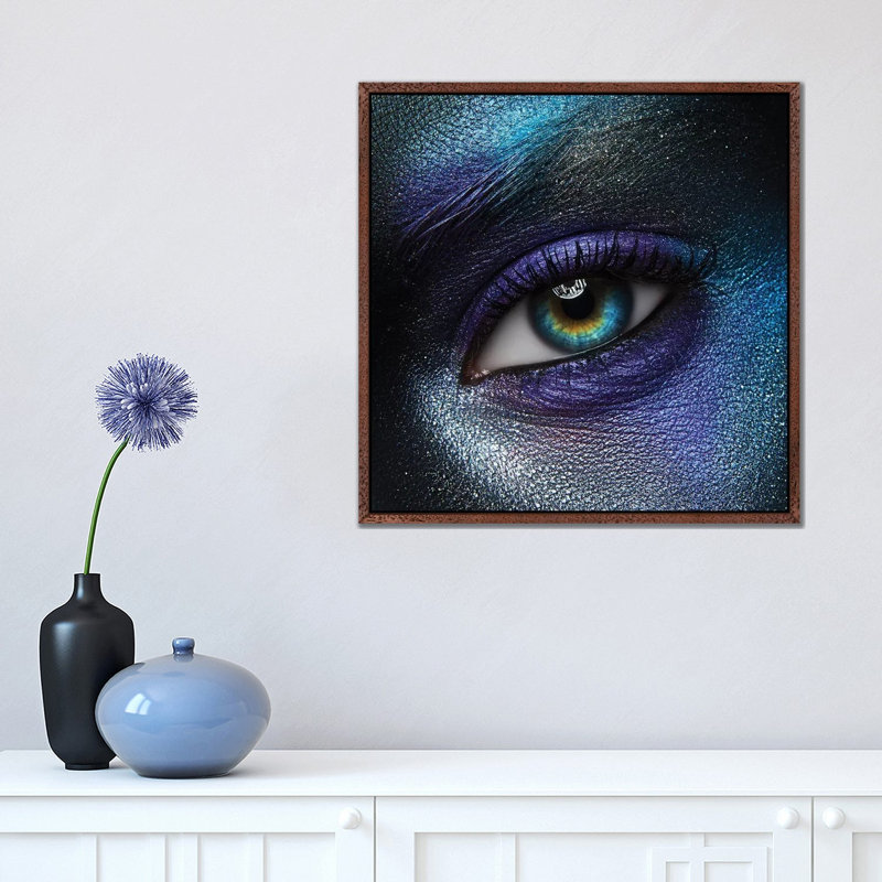 Macro Beauty by Alex Malikov - Print on Canvas, Classic Brown Wood Floater Framed, 45.72cm H x 45.72cm W x 3.81cm D
