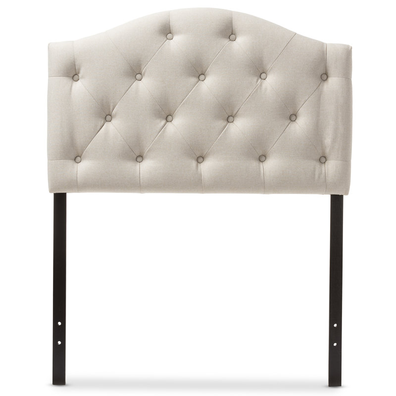 Tête de lit simple tapissier Gatlyn, Beige clair