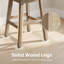 Tabouret de bar pivotant rembourré de style moderne du milieu du siècle avec cadre en bois massif (ensemble de 3)