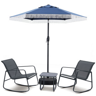 Ensemble bistro 4 pièces avec parasol