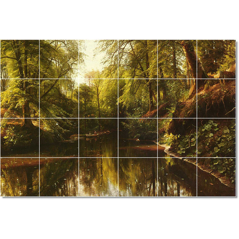 Carreau de céramique décorative 36 po x 24 po 6 po x 6 po, Peder Mork Monsted Country W22830