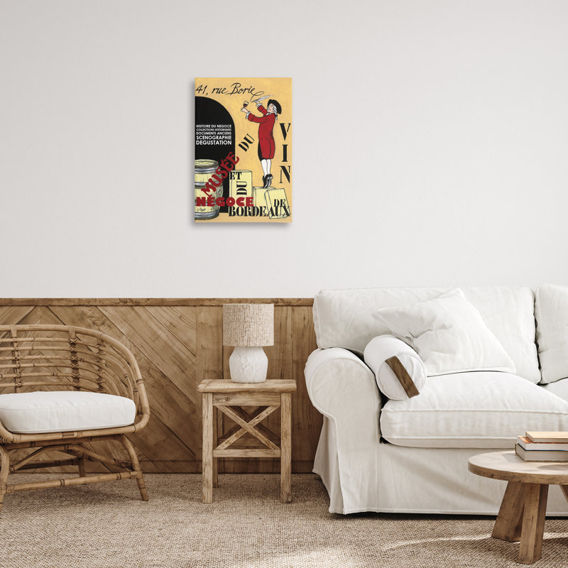 Publicité rétro sur toile, par Jean-Pierre Got, H 24 po x l 16 po