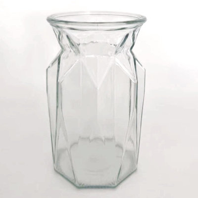 Vase en verre transparent