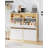 Narrow Shoe Cabinet with 4 Flip Drawers & Open Shelf, Wooden Freestanding Shoe Organizer