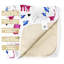 JumpOff Jo - Grand tapis anti-éclaboussures, imperméable et lavable, pour chaise haute, siège d'appoint, plateau de table, sur tapis - Protège des dégâts, des dégâts et de l'artisanat - 51 x 51 pouces - Dinosaure rose
