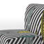 Black And Yellow Tropical Floral - Upholstered Patterned Accent Slipper Chair