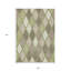 Tapis intérieur / extérieur géométrique lavable beige / ivoire 9 pi x 12 pi artichaut