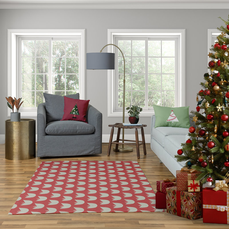 Crazy Christmas_Sq, Non, Rouge brique, 26 po x 26 po