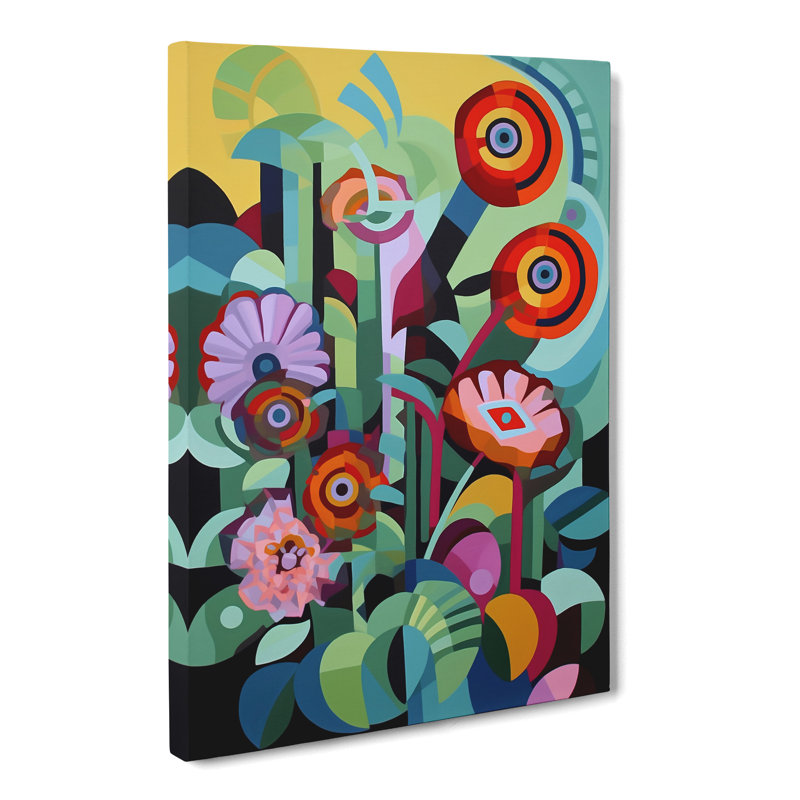 Teyvione Flowers Constructivism Vol.5 - Wrapped Canvas, 50cm H x 35cm W x 3cm D