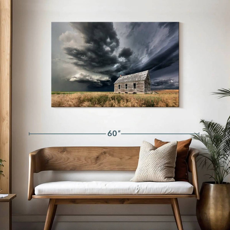 Alvord Supercell Over Schoolhouse, 30" H x 45" W