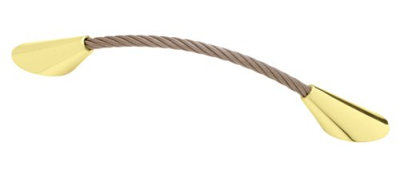 Poignée torsadée 3-3 / 4 po Laiton poli