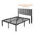 Amylia Heavy Duty 16"  Black Metal Bed Frame, No Box Spring Needed and Easy Assembly Platform Bed-715560966