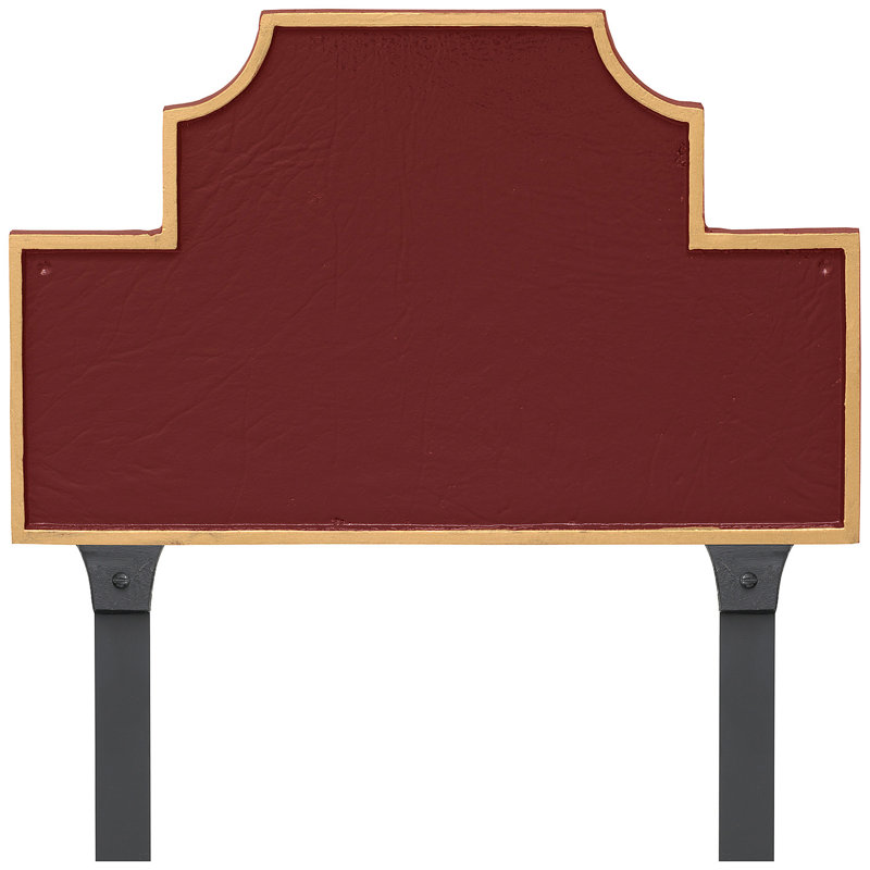 Plaque d'adresse Beckford, Rouge brique / Or, Oui
