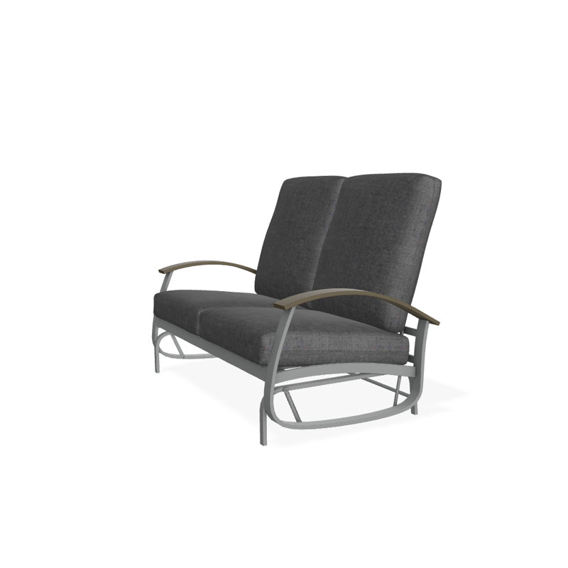 Banc oscillant avec coussins Askar, Graphite texturé, Tissage uni ardoise coulée Sunbrella®, Beachwood P40