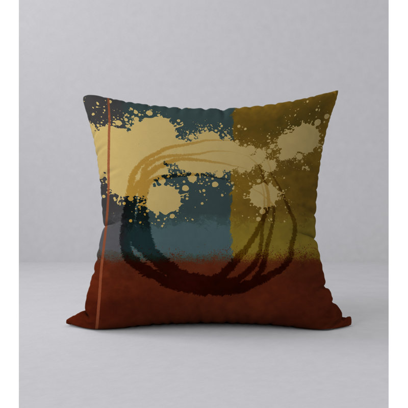 Charmante housse de coussin carrée et insert, H 18 po x l 18 po