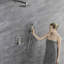 Système de douche à pluie 10 po, finition nickel brossé, soupape d'équilibre, 2 têtes, corps en laiton massif, montage mural avec tête carrée, nickel, équilibre, laiton