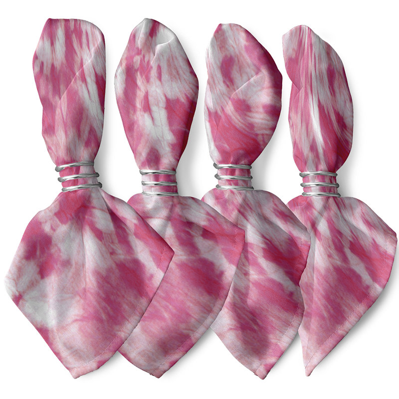 Ensemble de serviettes 4 pièces Caire, Rose, L 18 po x L 18 po