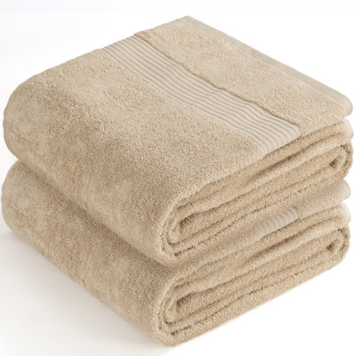 Bekos Collection 100% Cotton 2 Packed 35x70 Jumbo Large Bath Sheet