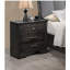Mobilier de chambre 1 pièce 3 tiroirs avec table de chevet et table de chevet avec grain de bois foncé