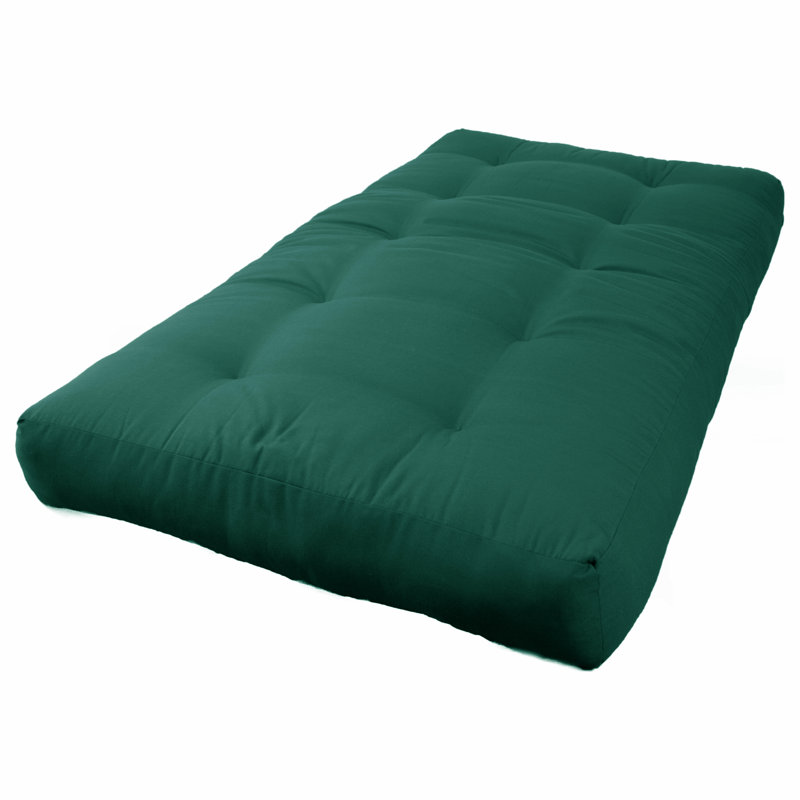 Matelas de futon en mousse à mémoire de forme Charneco Renewal, 8", Simple, Vert forêt