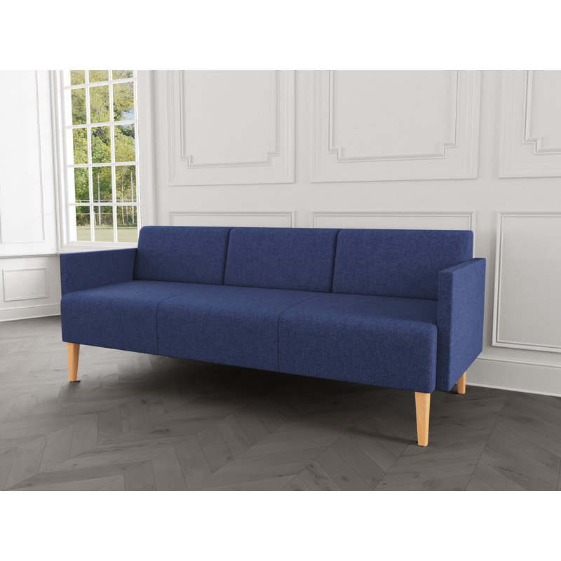 Luxe Lounge Reception Sofa, Natural Wood, Archetype Admiral
