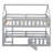 Twin over Twin House Bunk Bed with Fence and Door-1584661424