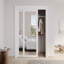 Porte coulissante pleine grandeur avec miroir de 48 po x 80 po 1 blanc avec ensemble de quincaillerie-114815623-88422486