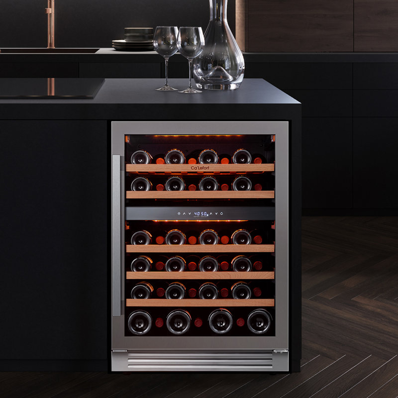 Ca'lefort 24" 46 Bottle Dual Zone Wine Refrigerator Freestanding/built-in