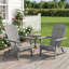 Ensemble de 2 chaises pliantes Adirondack de style rustique en bois massif pour terrasse