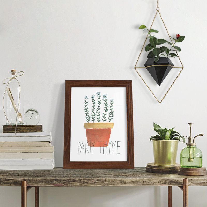Wyler Punny Plant IV, encadré sur papier, H 11 po x l 9 po x P 1 po, Châtaigne