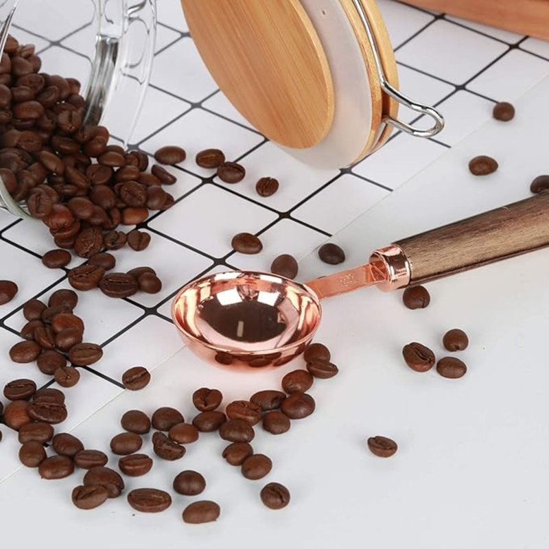 Contenant en verre pour grains de café avec couvercle hermétique, pot scellé en verre avec couvercle à pince verrouillable pour grains de café, noix, boîte de rangement pour café avec cuillère pour 1 lb de grain, 40 oz liq.