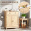Armoire de rangement en chêne avec 2 portes et 1 tiroir-1118837251