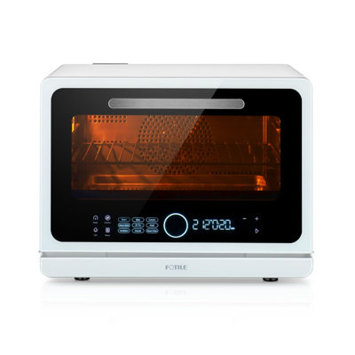 Four de comptoir 4 en 1, cuisson à la vapeur, cuisson au four, déshydratation et friteuse à air chaud, convection, 28 litres, 40 menus préréglés, nettoyage à la vapeur automatique, écran tactile, grande porte vitrée