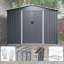 Remise de rangement pour outils 8 x 6 pi avec fondation en métal et portes verrouillables, remise en métal toutes saisons pour le jardin, le patio, la cour, la pelouse