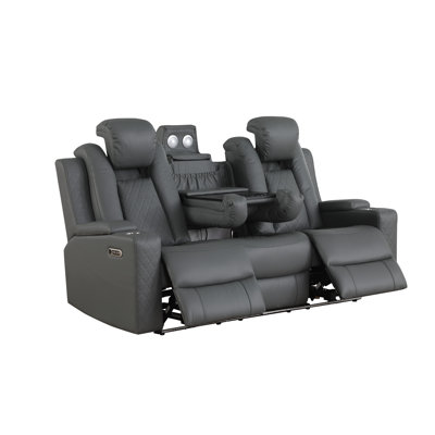 Tiyler 82'' W Leather Power Reclining Sofa