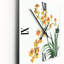 Orchidées jaunes VIntage - Horloge murale traditionnelle-434494237