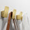 Crochets à serviettes en aluminium, paquet de 4 crochets muraux robustes antirouille pour salle de bain, cuisine et maison