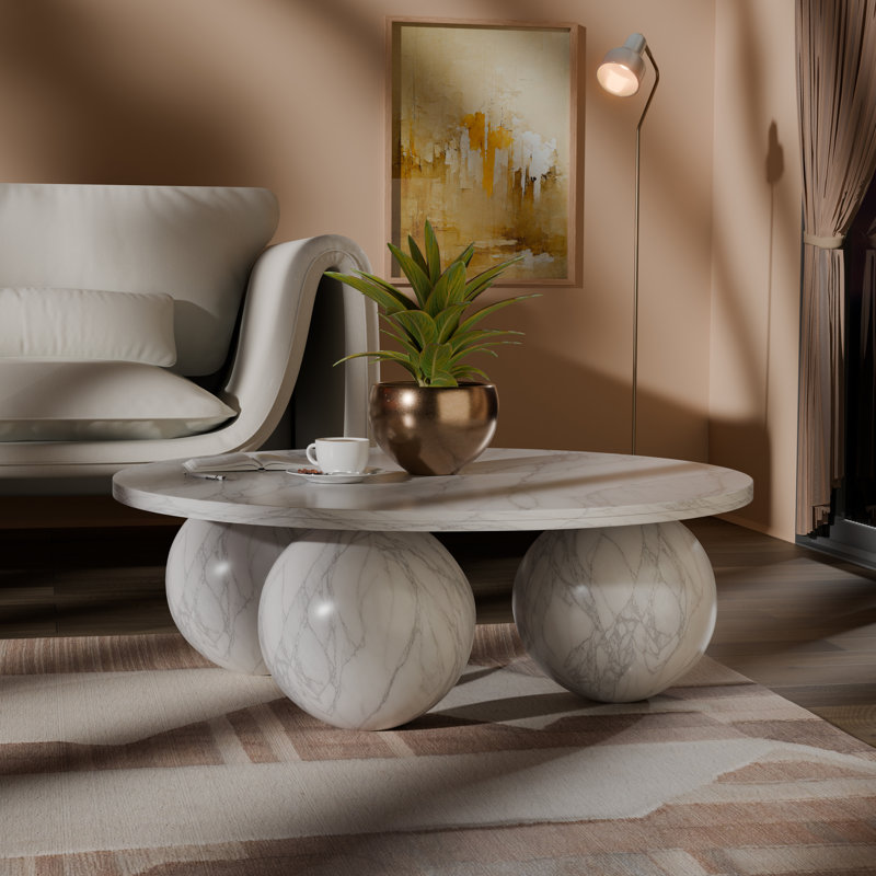 Table basse Hizki, Blanc