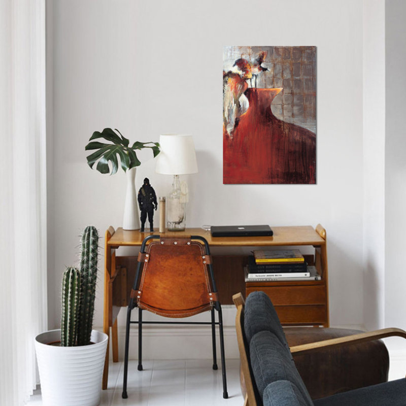 « orange persimmon vase i », reproduction sur toile, H 18 po x l 12 po x P 1,5 po, Toile tendue, Pas de tapis